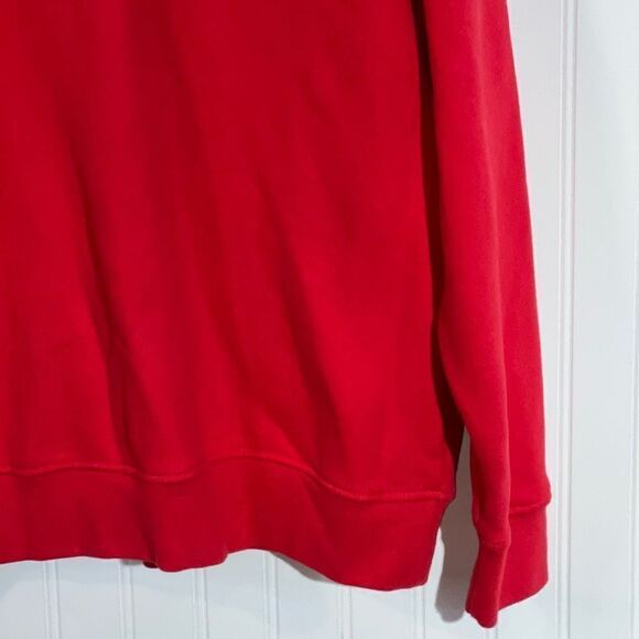 Reebok Houston Texas Sweatshirt Men XLarge Red Pullover 1/4 Zip Long Slv Fleece - Picture 4 of 13